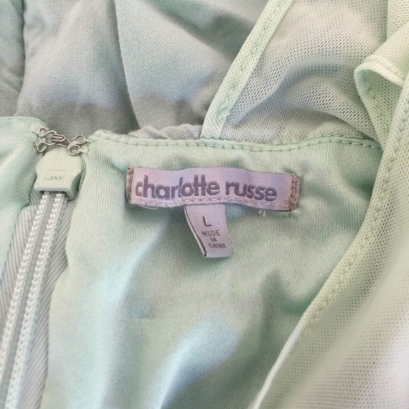 5/$25 Ruched Top Party Dress with side cutouts sz L New - Picture 3 of 5